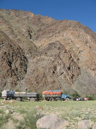 Tea Break beneath Altay Mountains