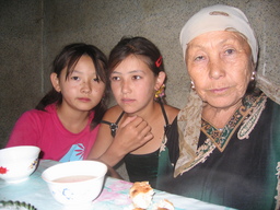 Kyrgyz Woman and Girls